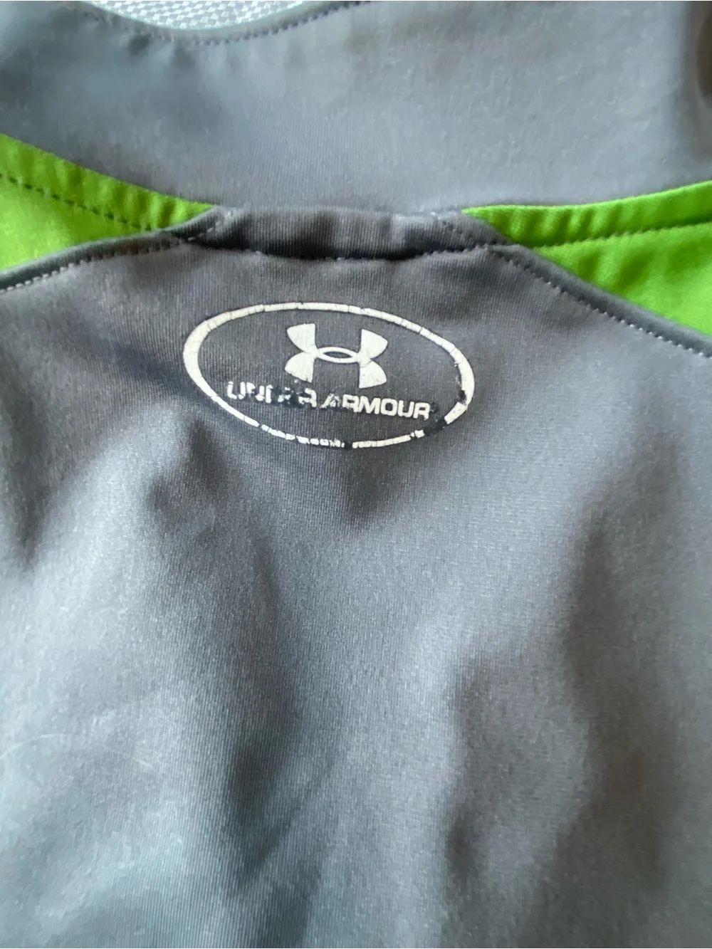 Under Armour Grey and Green Zip Track Jacket men’s medium loose